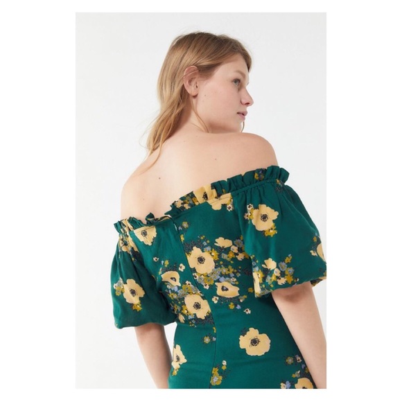 UO Ruched Off Shoulder Bodycon Mini Dress - Picture 3 of 8